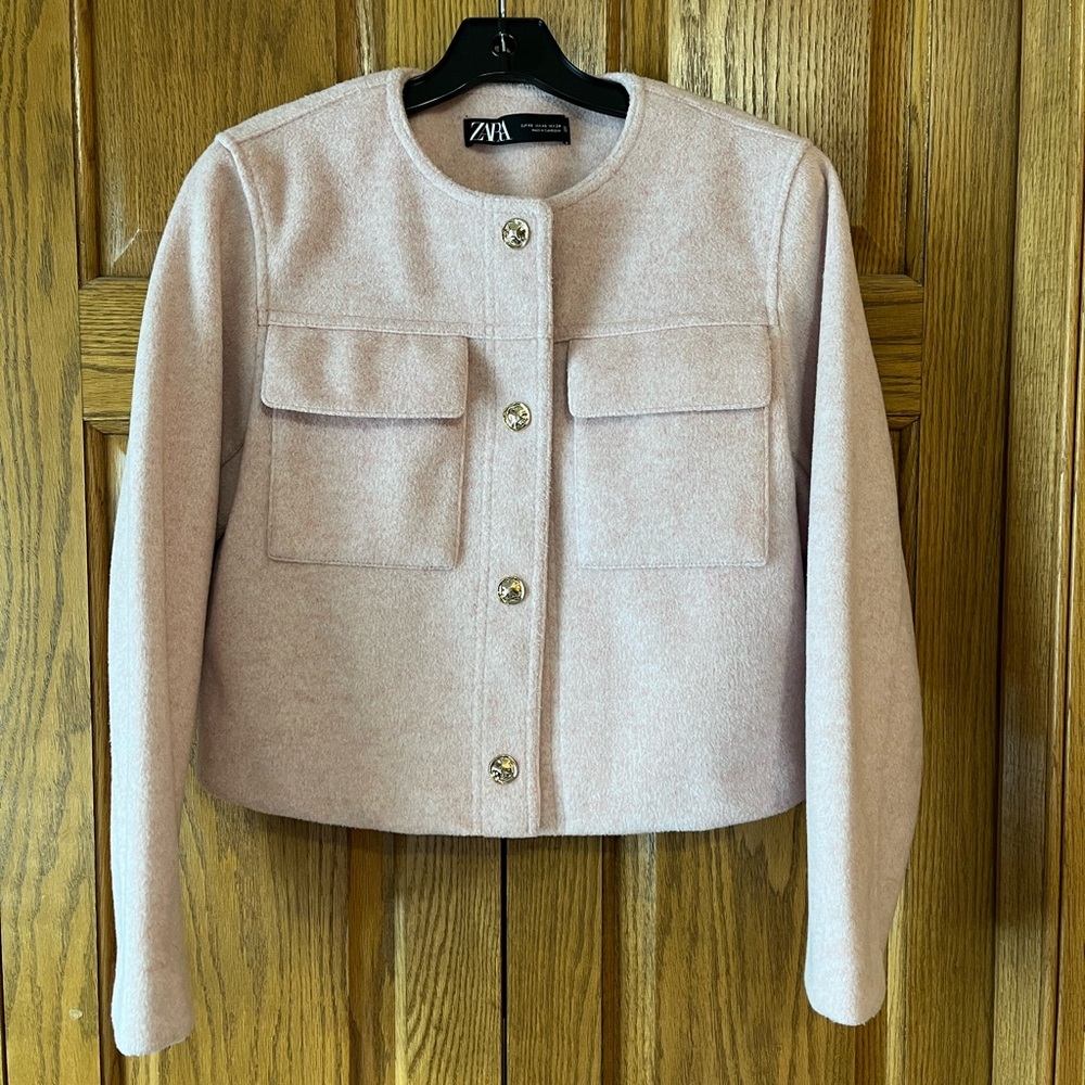 Zara Women's Pink/Light Blush Jacket